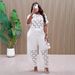 Women's Clothing Elegant 2 Piece Set American Style Solid Color Casual Asymmetrical Shoulder Embroidery Spring_ecoleips.com