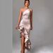 Women's Clothing Fashion Women's Irregular One Shoulder Evening Dress New Temperament Slim Slit Dress_ecoleips.com