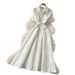 Elegant Short Sleeved Collared Dress For Women Korean Style Slimming A-Line Skirt Suitable For Commuting And Formal Wear_ecoleips.com