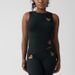 Women's Sexy Heart Cutout Ribbed Tank Top - Breathable Cropped Sleeveless Shirt For Streetwear & Kpop Fashion (Black, Grey, Pink, Blue, White)_ecoleips.com