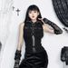 Women's Slim Fit Sleeveless Vest Dark Trendy Cross Strap Top New Summer Style Sexy Girl_ecoleips.com