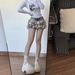 Leopard Print Fur Patchwork Slimming A-Line Midi Skirt Low Waisted Sexy Mini Skirt/Pants for Women Autumn/Winter Style_ecoleips.com