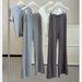 Women's High-Waisted Flared Pants Casual Sporty Style Slimming Wide Leg Luxurious High End Simple Versatile Summer Bottoms_ecoleips.com