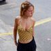 Vintage-Inspired Polka Dot Halter Neck Cami Top For Women - Stretchy Smocked Bust & V-Neck Design For A Flattering Fit_ecoleips.com