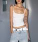 Aria Basics Aria Basics In Stock European And American Sexy Hot Girl Soft Skin-Friendly Tight Elastic Camisole Sports Slim Fit Short Top_ecoleips.com