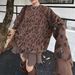 Plus Size Women's Winter Fleece-Lined Long Sleeve Leopard Print Hoodie - Oversized Loose Fit Tunic Top For Curvy Ladies (Sizes L-4XL)_ecoleips.com