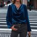 Autumn And Winter Women's Velvet Pile Collar Women's Long-Sleeved Tops_ecoleips.com