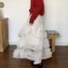 K New Multi Level Heavy Industry Cake Skirt Puff Skirt High Waist Versatile Solid Color A-line Multi Layer Large Swing Long Skirt_ecoleips.com