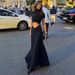 Women's Chic Solid Color High-Neck Cape Sleeve Ruffle Detail Bodycon Midi Dress Versatile Two-Piece Illusion_ecoleips.com