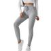 Voya European And American Women's Basic Women's Fashion Simple Knitted Casual Pants, New Spring-summer Slim-fit Leg-slimming Nine-inch Pants
_ecoleips.com