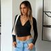 Women's Slimming Long Sleeve T-Shirt V Neck Solid Color European American Style Fashion Street Style Sexy Hot Girl Pleated Waist_ecoleips.com