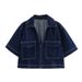 Women's Clothing New Short Denim Shirt Double Breasted Denim Skirt Pants_ecoleips.com