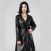 Women’s Long PU Leather Trench Coat – Punk-Inspired Anti-Wrinkle Faux Leather Jacket For EU/US (S-XL, Gothic Streetwear, Belted Waist)_ecoleips.com