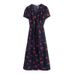 2024 Summer New European American Style Fashionable Romantic With Elegant Slit And Tie, Mid-Length Wrap Dress Wholesale_ecoleips.com