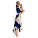 Women's Clothing Irregular High Waist Temperament Shirt Style Cardigan Printed Long Skirt Dress_ecoleips.com