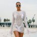 New European And American Women's Fashion Beach Style Sexy Bikini Lace Hollow Out Bodycon Dress Set For_ecoleips.com