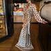 2026 Cross-Border Foreign Trade European And American Women's Clothing Spring New Vintage Polka Dot V-Neck Puff Sleeve_ecoleips.com