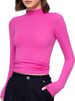 . European And American Cross-Border 2023 Autumn Women's New Solid Color High-Neck Slim Fit Long Sleeve T-Shirt Top_ecoleips.com