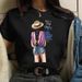 European And American Cross-border Foreign Trade Wholesale Fashion Urban Girl Round-neck Plus-size Short-sleeve T-shirt_ecoleips.com