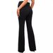 Women's Clothing Slim High Waist Flared Pants Fashionable Commuting Slim Elastic Belly Support Maternity Trousers_ecoleips.com