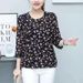 Mom's High-End Floral Base Shirt Middle-Aged Top For Middle-Aged And Elderly Summer Western Style Long-Sleeved T-Shirt_ecoleips.com