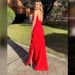 Spring Summer Sexy Backless U Neck off Shoulder Sling Dress European American Style Wave Slim Side Slit Long Skirt for Women_ecoleips.com