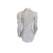 Fashionable Sexy Solid Color Long Sleeved V Neck Shirt Single Breasted Base Layer White Irregular Hem V Sleeve Blouse_ecoleips.com
