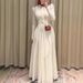 Summer New Style Women's Slim Waist Long Sleeve round Neck Casual French Dress European And American Foreign Trade Clothing_ecoleips.com
