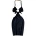 Women Dress Sexy Cut Out Waist Package Hips Split Bodycon Dress Summer Fashion Lady Knitted Party Vestidos Sundress_ecoleips.com