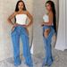 Women's High-Waist Button-Fly Jeans | Streetwear Denim Pants | Comfortable & Stylish | Plus Size Available_ecoleips.com