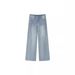 Glitter Star Embroidered Wide-Leg Jeans For Women – High Waist Straight Denim Pants With Rhinestone Details, Winter Edition (Regular & Fleece-Lined)_ecoleips.com