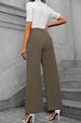 K Women's Temperament Commuting High Waisted Pants, Loose Straight Leg Long Pants, Wide Leg Pants_ecoleips.com