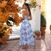 Cross-border European And American Women's Clothing Summer Casual Floral Halter Neck Beach Hawaiian Vacation_ecoleips.com
