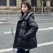 Station Purple Jacket Unisex Short 2025 New European Version Hooded Down Cotton Coat Black Gold Fashion_ecoleips.com