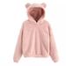 Women's Clothing autumn and winter new fluffy rabbit ears hooded warm sweater sweater_ecoleips.com