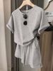 Women's Fashionable Casual Two Piece Set Short Sleeved T-Shirt And Pants Outfit_ecoleips.com