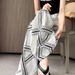Suitable For All Seasons Vintage Loose Cotton Linen Print Wide-Leg For Women Summer Fashion Thin Lazy Casual Floor-Length Pants_ecoleips.com