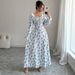 2026 Cross-Border Spring/Summer New European And American Printed Long-Sleeve Bohemian Dress For Women_ecoleips.com