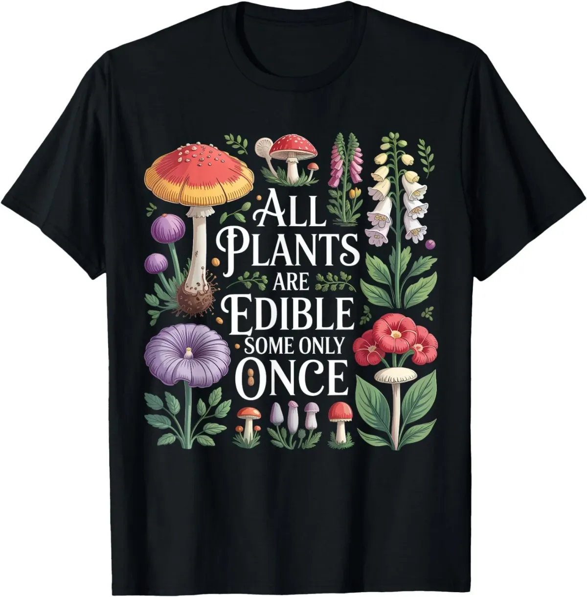 Women's T-Shirts All Plants Are Edible Some Only Once Funny Gardening Plant T-Shirt_ecoleips.com