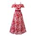 Fashionable Sexy One Piece Swimsuit Set For Women With Chiffon Skirt Retro Print Swimwear_ecoleips.com