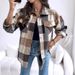 Women's Long Sleeve Checkered Button-Down Shirt For Office & Casual Wear – Classic Fit, Comfortable Polyester, Versatile Styling (S-XXL)_ecoleips.com