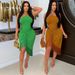 Women's Clothing Sleeveless Lace Up Tight Hip Wrapped Tassel Dress Long Dress Irregular Skirt Summer_ecoleips.com