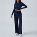DiYun European American Yoga Sports Long-Sleeve Top And Pants Set For Women 2025 Spring/Summer_ecoleips.com