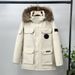 Premium Faux Fur Trim Parka Coat For Men & Women - 650fp Down Filled, Detachable Hood, Water-Resistant Polyester, Winter Warmth_ecoleips.com
