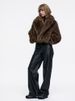 Chic Short Women's Faux Fur Coat With Notched Collar, Winter Teddy Jacket, Elegant Cropped Top For Streetwear & Casual_ecoleips.com
