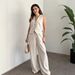 Breathable Linen Cotton Sleeveless Vest & Pants Set - Casual Summer Outfit For Women_ecoleips.com