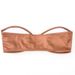 Satin Brown Strapless Bandeau Bikini Set Metal U Buckle High Cut Cheeky Two Piece Swimsuit Women Summer Beach Bathing Suit_ecoleips.com