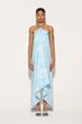New Printed Satin Minimalist Halter Neck Long Dress For Women Irregular Design_ecoleips.com