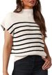 Aria Basics Aria Basics 2024 Europan And Amrican Cross-Bordr TEUM Womn's Vst Summr Slvlss High-Nck Slim Fit Stripd Basic_ecoleips.com