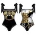 Women's Clothing new style style retro hot spring positioning printed swimsuit sexy lace one piece swimsuit two piece set_ecoleips.com
